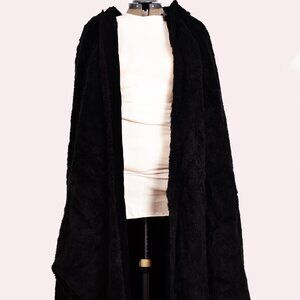 UNISEX Full Length Faux Fur Cape with Hood